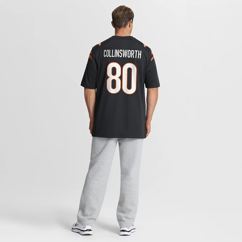 Men's Nike Cris Collinsworth Black Cincinnati Bengals Team Retired Player Game Jersey