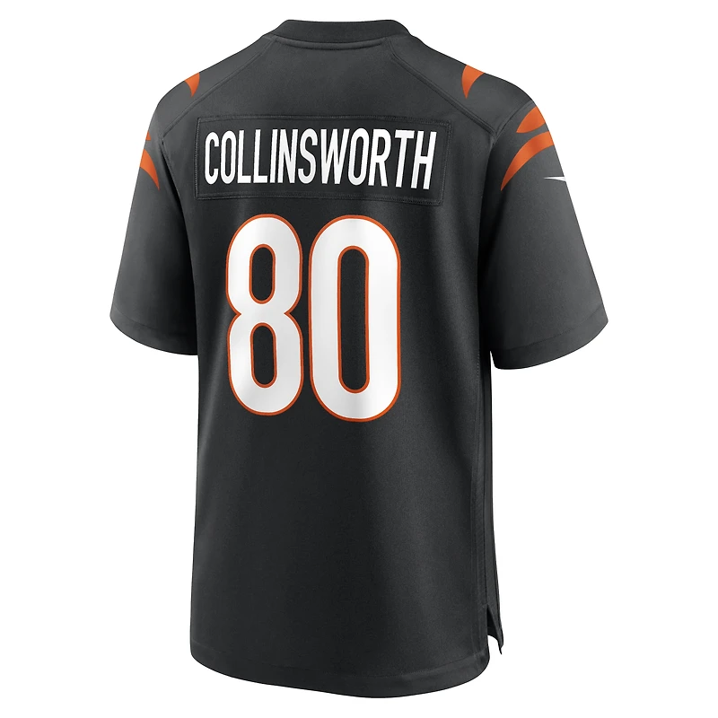 Maillot de jeu Nike Cris Collinsworth pour homme, joueur retraité l'équipe des Bengals Cincinnati, noir