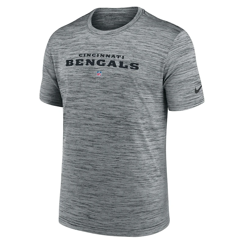 T-shirt Nike gris Cincinnati Bengals Velocity Performance pour homme