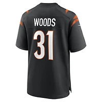Men's Nike Ickey Woods Black Cincinnati Bengals Retired Player Game Jersey