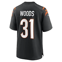 Men's Nike Ickey Woods Black Cincinnati Bengals Retired Player Game Jersey