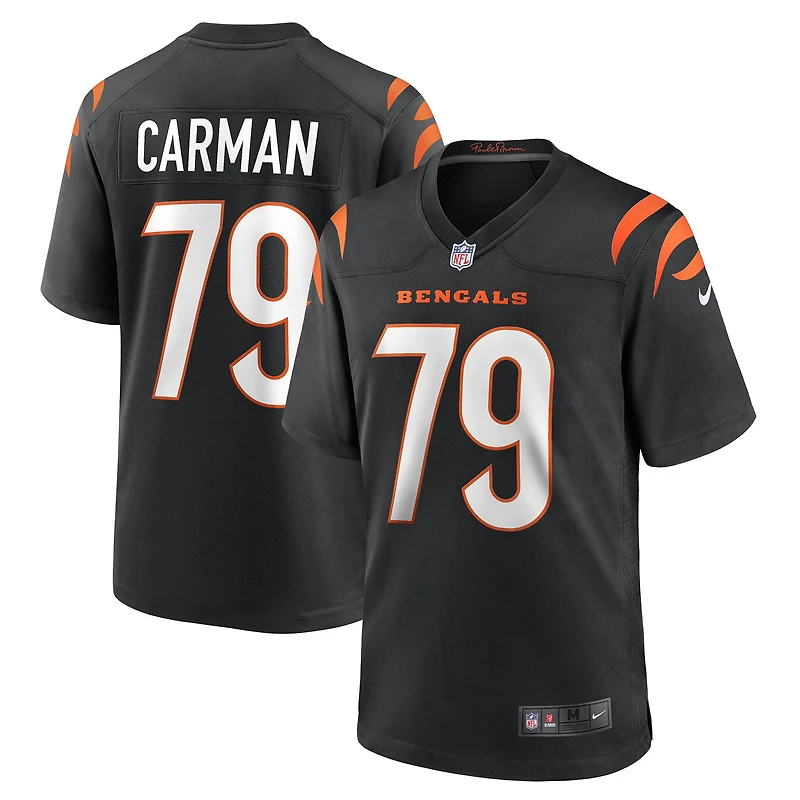 Men's Nike Jackson Carman Black Cincinnati Bengals Game Jersey