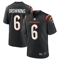 Maillot de match Nike Jake Browning pour hommes, noir, Cincinnati Bengals