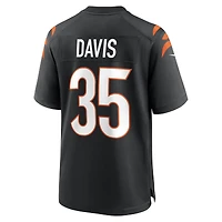 Men's Nike Jalen Davis Black Cincinnati Bengals Game Player Jersey