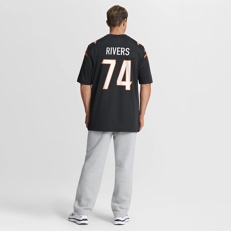 Men's Nike Jalen Rivers  Black Cincinnati Bengals Team Game Jersey