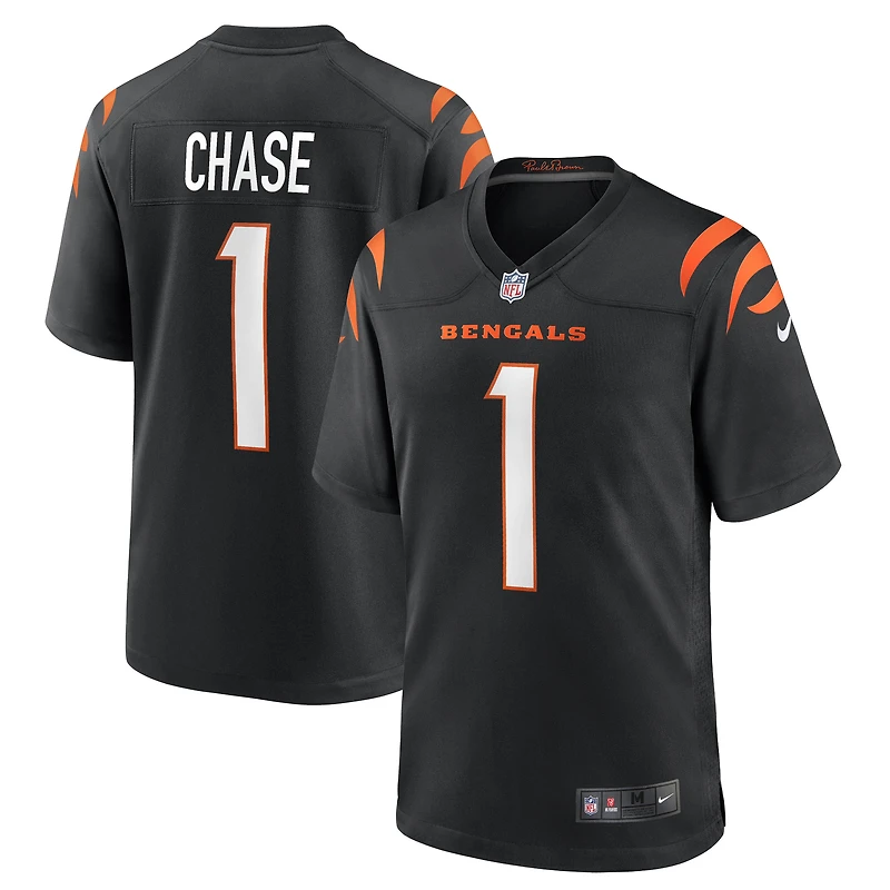 Men's Nike Ja'Marr Chase Black Cincinnati Bengals Game Jersey