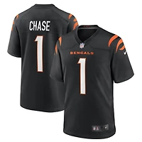 Men's Nike Ja'Marr Chase Black Cincinnati Bengals Game Jersey