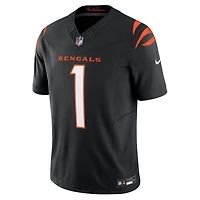 Men's Nike Ja'Marr Chase Black Cincinnati Bengals Vapor F.U.S.E. Limited Jersey