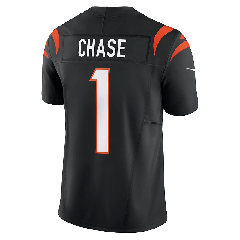 Men's Nike Ja'Marr Chase Black Cincinnati Bengals Vapor F.U.S.E. Limited Jersey