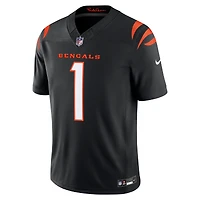 Men's Nike Ja'Marr Chase Black Cincinnati Bengals Vapor F.U.S.E. Stitched Limited Jersey
