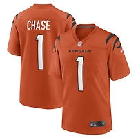 Maillot de match alternatif Nike Ja'Marr Chase Orange des Bengals Cincinnati pour homme