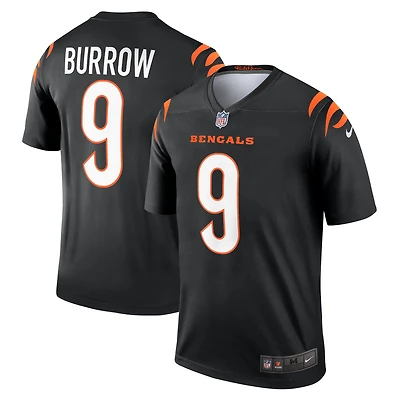 Maillot Nike Joe Burrow noir pour homme, légende de l'équipe des Bengals Cincinnati