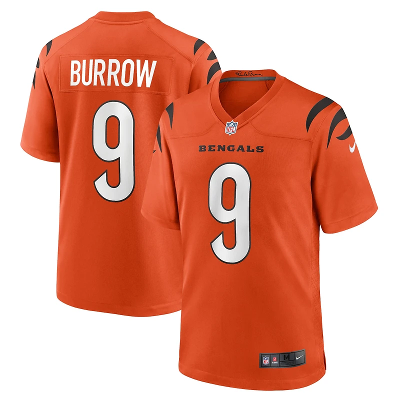 Nike Joe Burrow Orange Cincinnati Bengals Alternate pour hommes - Maillot de match