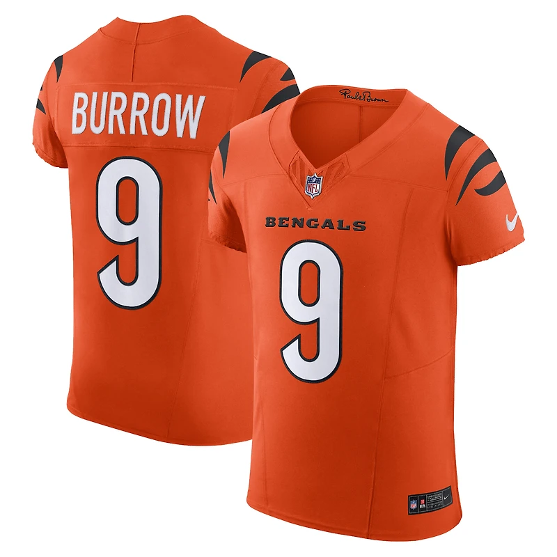 Men's Nike Joe Burrow Orange Cincinnati Bengals  Vapor F.U.S.E. Elite Jersey
