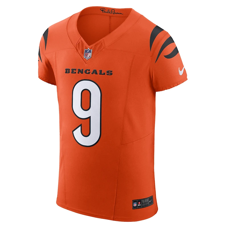 Men's Nike Joe Burrow Orange Cincinnati Bengals  Vapor F.U.S.E. Elite Jersey