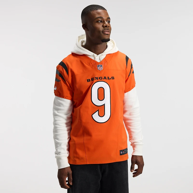 Maillot Nike Joe Burrow orange Vapor F.U.S.E. Elite des Bengals de Cincinnati pour homme