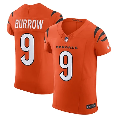 Maillot Nike Joe Burrow orange Vapor F.U.S.E. Elite des Bengals de Cincinnati pour homme
