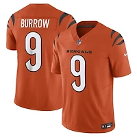 Nike Joe Burrow pour homme Orange Cincinnati Bengals Vapor F.U.S.E. Maillot limité