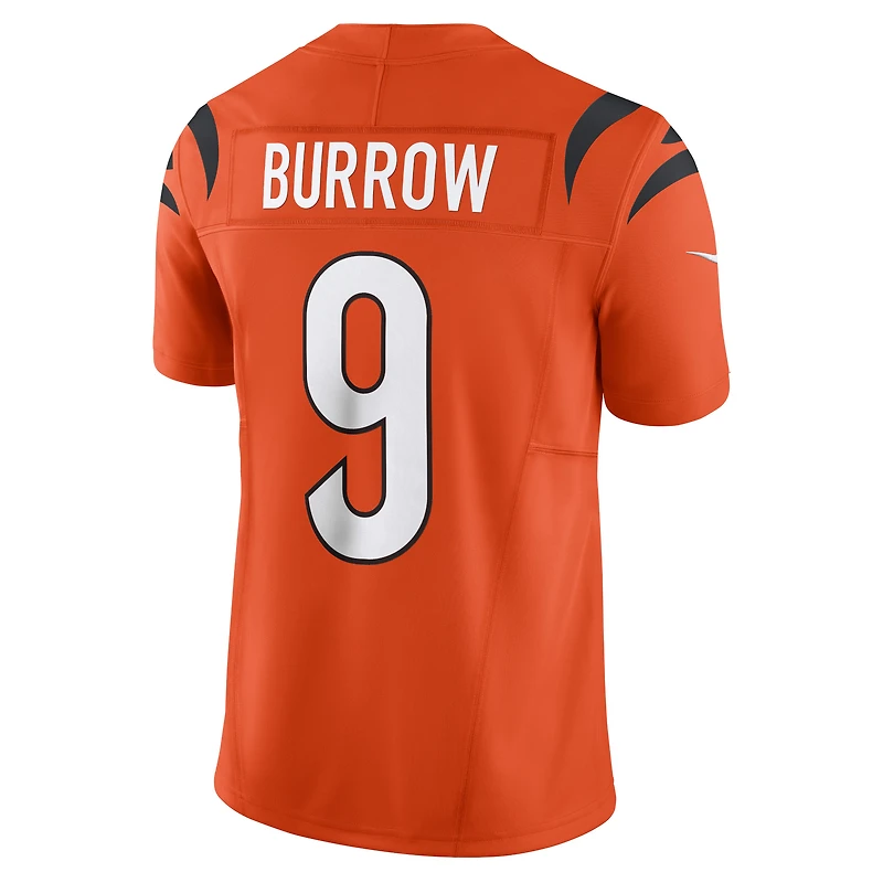 Nike Joe Burrow pour homme Orange Cincinnati Bengals Vapor F.U.S.E. Maillot limité