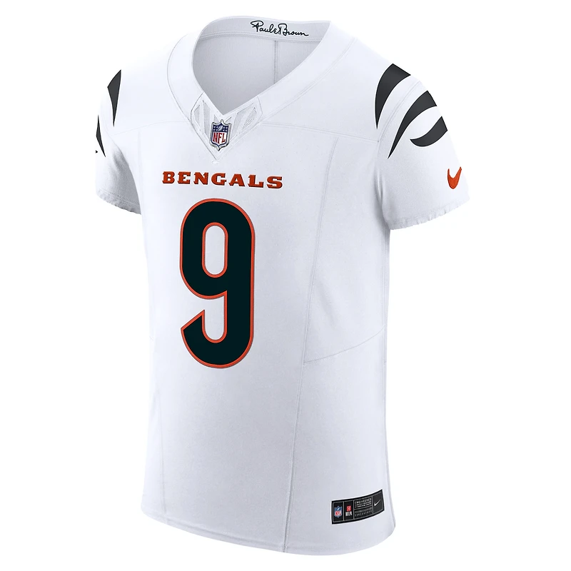 Nike Joe Burrow pour homme Blanc Cincinnati Bengals Vapor F.U.S.E. Maillot Élite