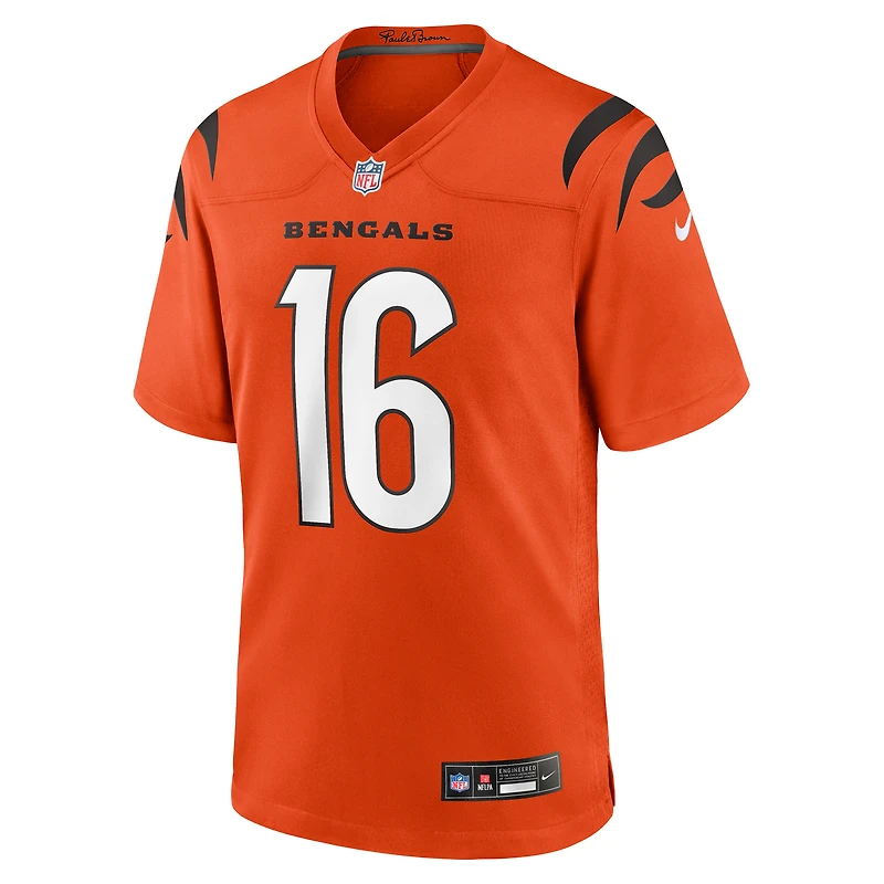 Men's Nike Joe Flacco  Orange Cincinnati Bengals Alternate Game Jersey