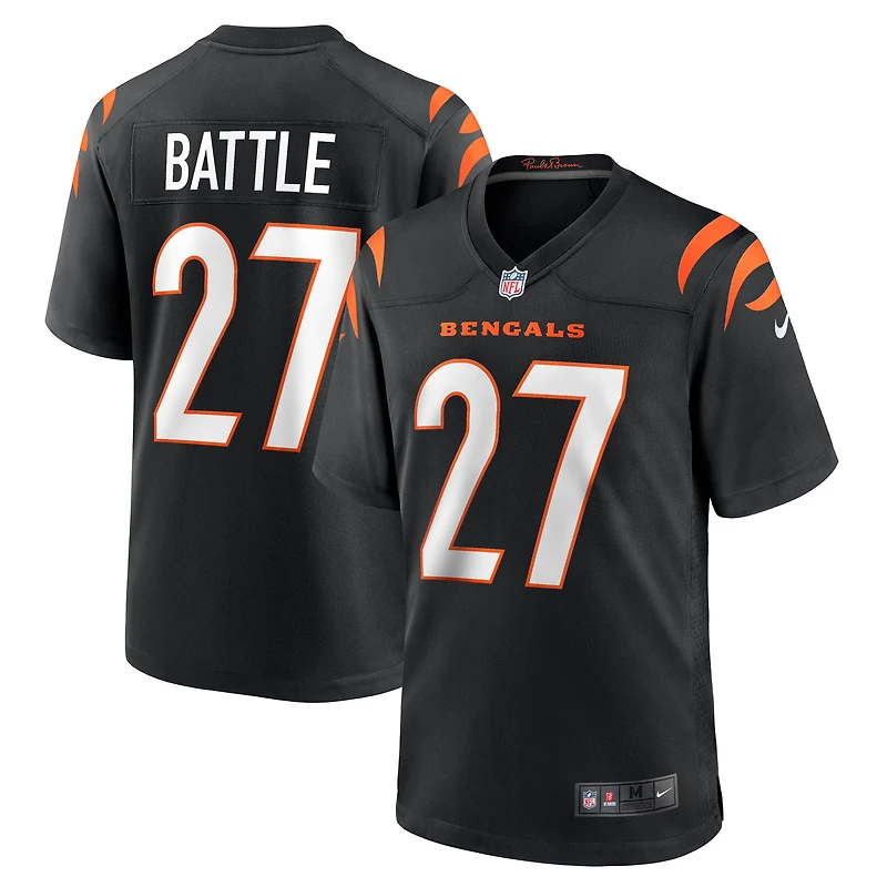 Maillot de match l'équipe Nike Jordan Battle noir des Bengals Cincinnati pour homme