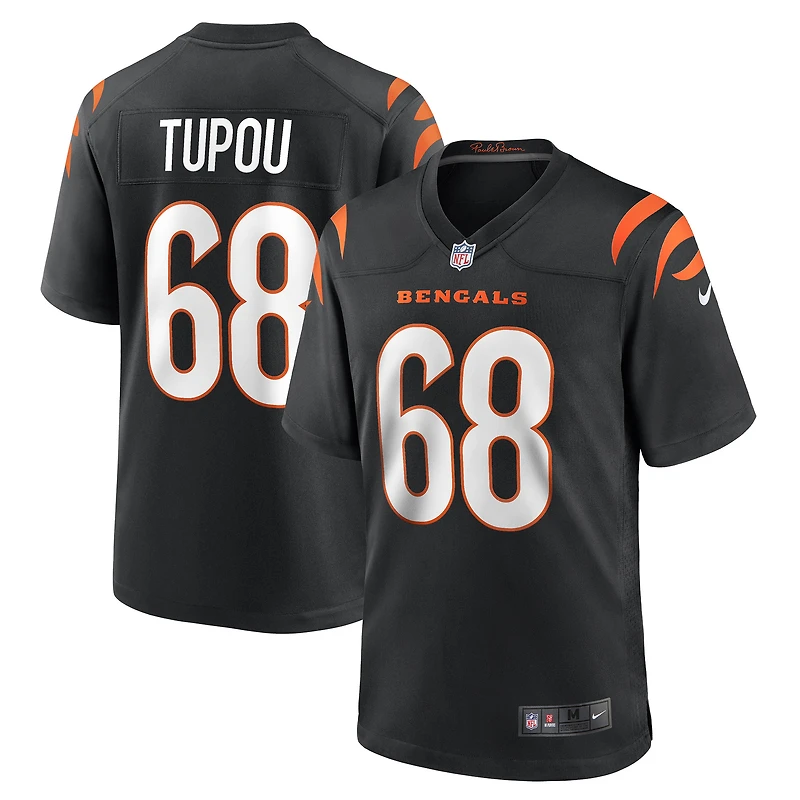 Maillot de joueur match Nike Josh Tupou pour hommes, noir, Cincinnati Bengals