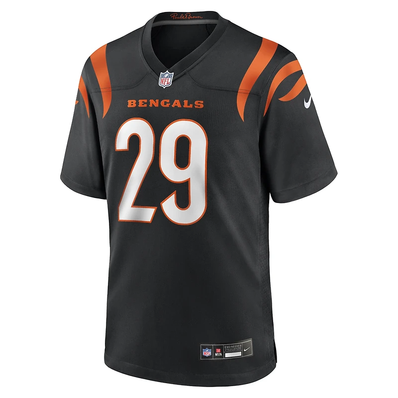 Men's Nike Kyle Dugger Black Cincinnati Bengals Team Game Jersey