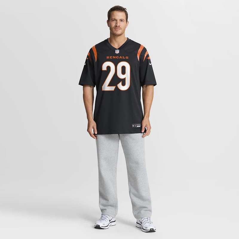 Men's Nike Kyle Dugger  Black Cincinnati Bengals Team Game Jersey