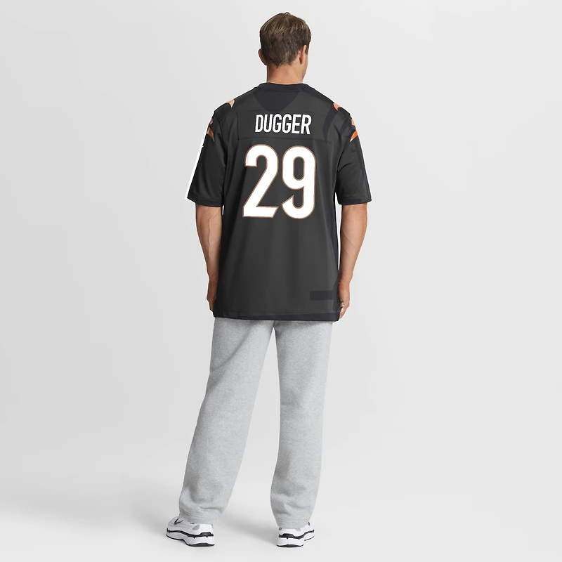 Men's Nike Kyle Dugger Black Cincinnati Bengals Team Game Jersey