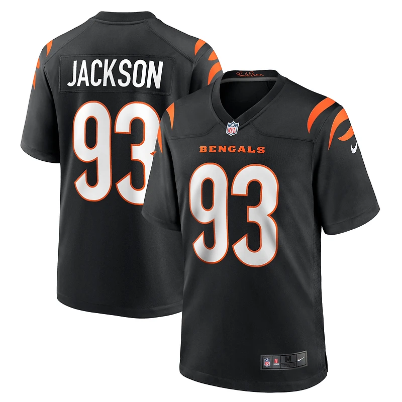 Maillot de match Nike McKinnley Jackson pour homme, noir, des Bengals Cincinnati