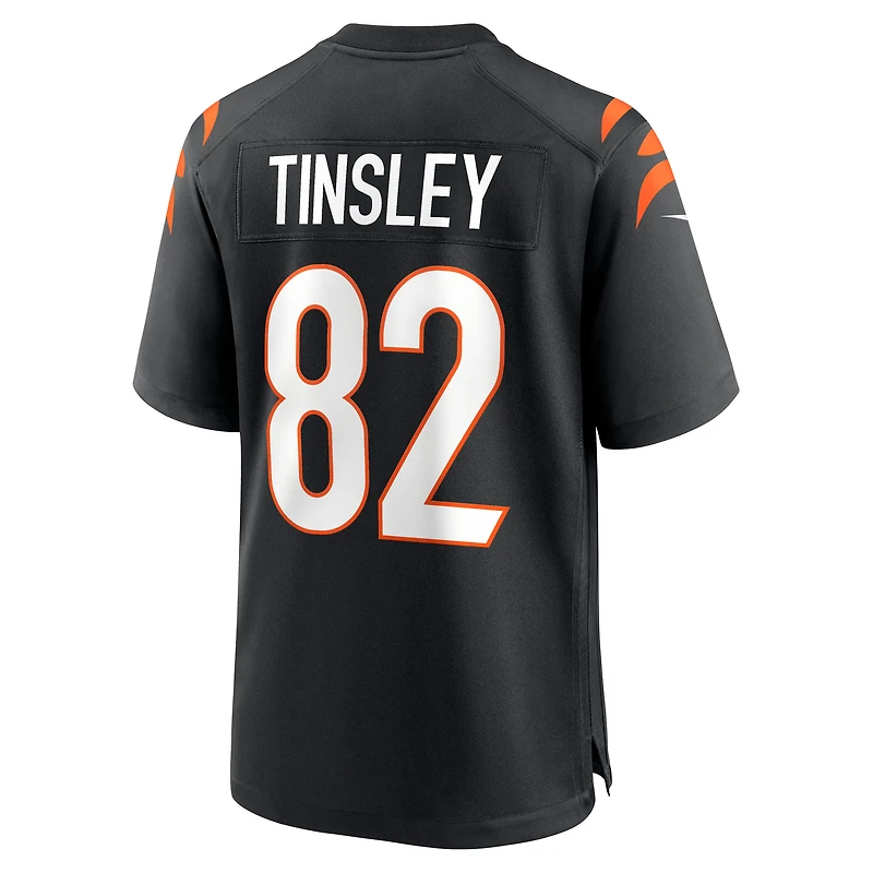 Men's Nike Mitchell Tinsley Black Cincinnati Bengals Team Game Jersey
