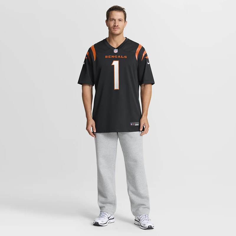Men's Nike Number 1 Dad Black Cincinnati Bengals Game Jersey