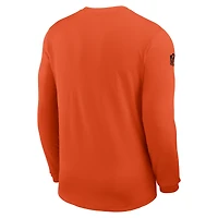 Maillot Nike orange à manches longues Sideline Coach UV Dri-FIT pour homme des Bengals de Cincinnati