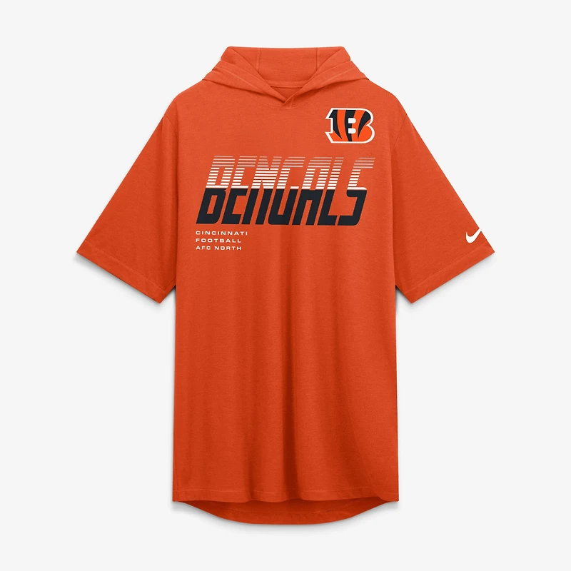 Men's Nike Orange Cincinnati Bengals Tri-Blend Hooded T-Shirt
