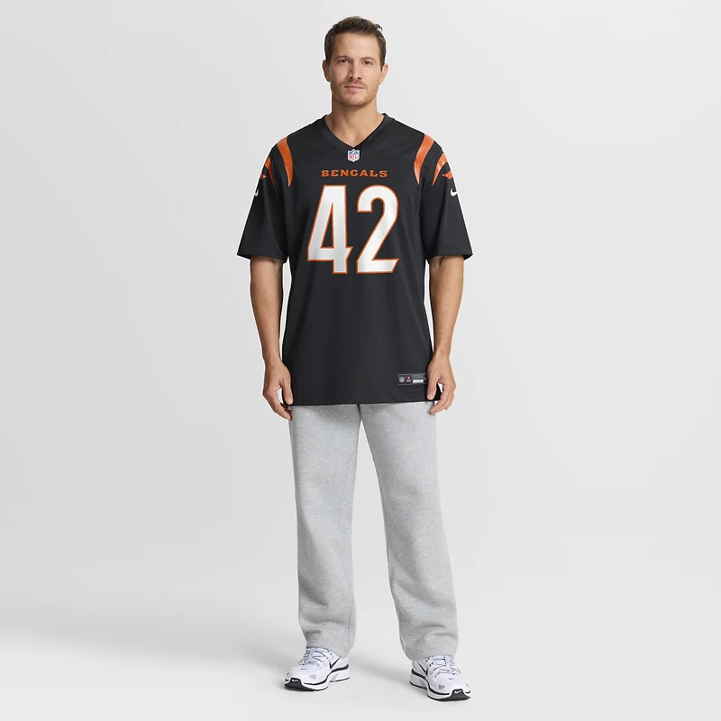 Men's Nike Oren Burks  Black Cincinnati Bengals Team Game Jersey