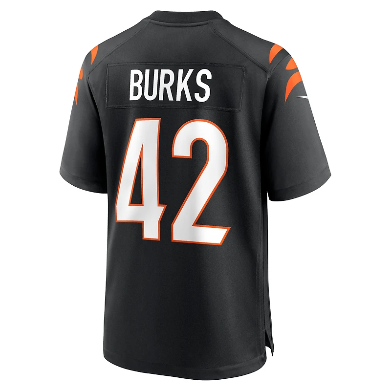 Men's Nike Oren Burks Black Cincinnati Bengals Team Game Jersey