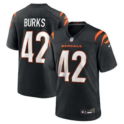 Men's Nike Oren Burks  Black Cincinnati Bengals Team Game Jersey