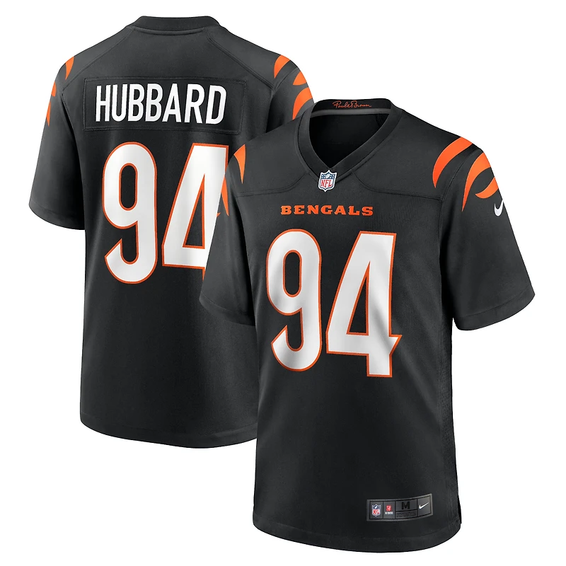 Maillot de match joueur Nike Sam Hubbard pour hommes, noir, Cincinnati Bengals
