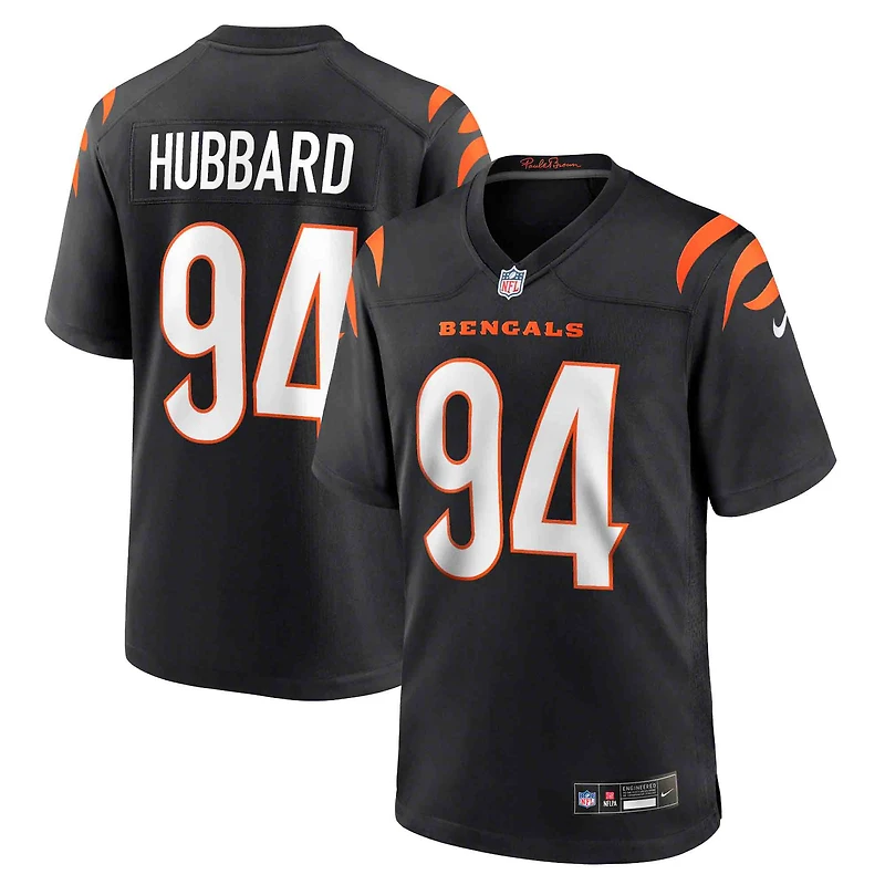 Maillot de match joueur Nike Sam Hubbard pour hommes, noir, Cincinnati Bengals
