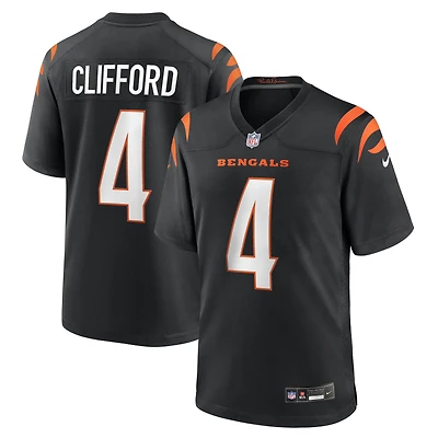 Men's Nike Sean Clifford Black Cincinnati Bengals Team Game Jersey