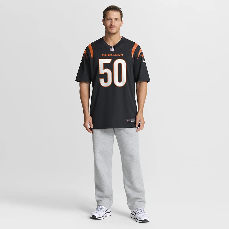 Maillot de match l'équipe Nike des Bengals Cincinnati noir pour homme