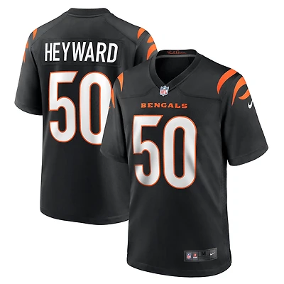 Maillot de match l'équipe Nike des Bengals Cincinnati noir pour homme