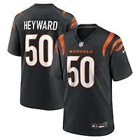 Men's Nike Shaka Heyward  Black Cincinnati Bengals Team Game Jersey