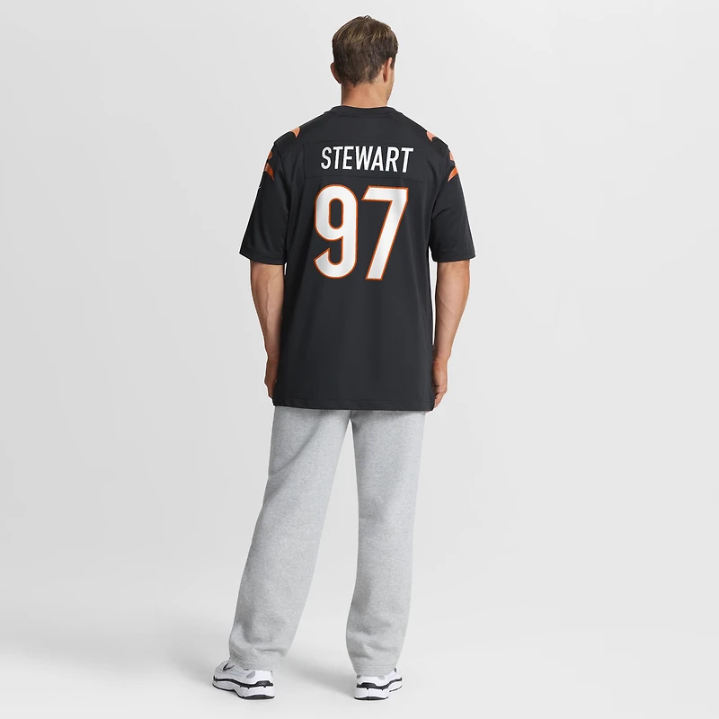 Maillot Nike Shemar Stewart noir pour homme des Bengals de Cincinnati