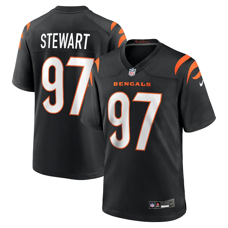 Maillot Nike Shemar Stewart noir pour homme des Bengals de Cincinnati
