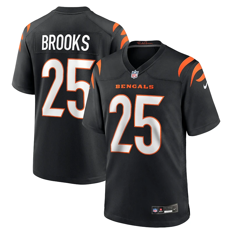 Men's Nike Tahj Brooks  Black Cincinnati Bengals Team Game Jersey