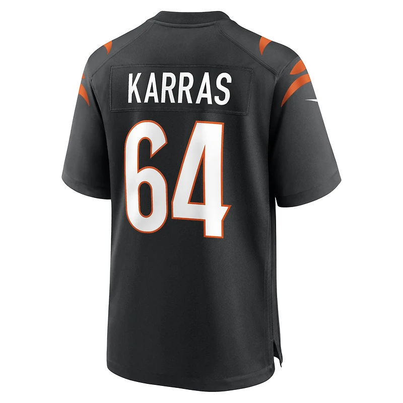 Men's Nike Ted Karras Black Cincinnati Bengals Game Player Jersey