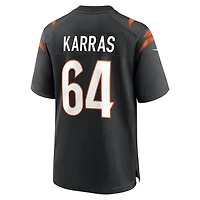 Men's Nike Ted Karras Black Cincinnati Bengals Game Player Jersey