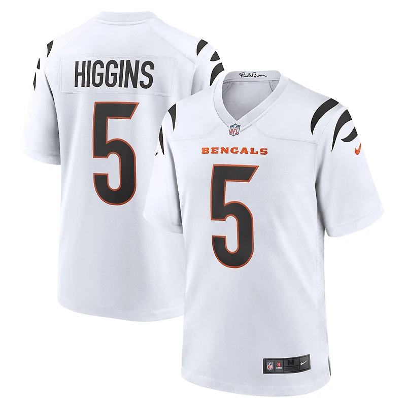 Maillot de match Nike Tee Higgins blanc pour hommes des Bengals Cincinnati